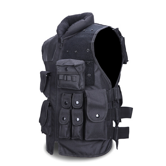 Chaleco Táctico Militar Negro para Hombre - Caza y Operaciones