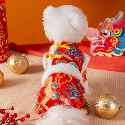 Abrigo Tradicional Chino para Perros - Traje Tang Acolchado Invierno - Image 21