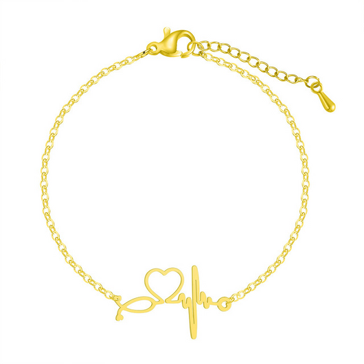 Pulsera ECG de Acero Inoxidable con Diseño Creativo - Image 4
