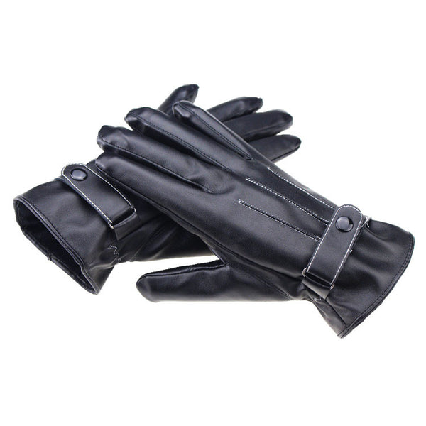 Guantes de Cuero Impermeables para Pantalla Táctil de Dedo Completo - Image 12