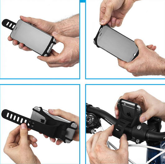 Soporte Universal de Silicona para Smartphone en Bicicleta y Moto - Image 4