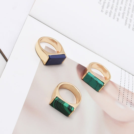 Anillo Rectangular Minimalista de Moda