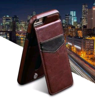 Funda iPhone X con Soporte y Cartera de Cuero Patrón Crazy Horse - Image 8