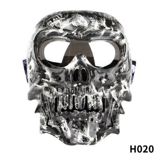 Máscara Motociclista Antiaire con Calavera y Lentes Integrados - Image 6