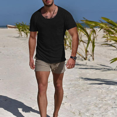 Playera Clásica de Cuello Redondo con Bolsillo para Hombre - Colección Verano - Image 2
