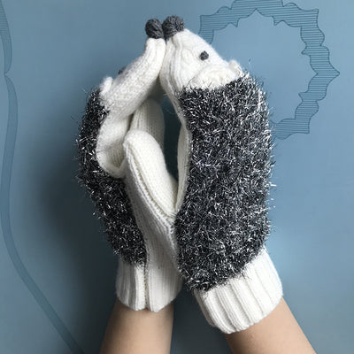 Guantes Tejidos Cálidos con Bordado Invierno - Image 9