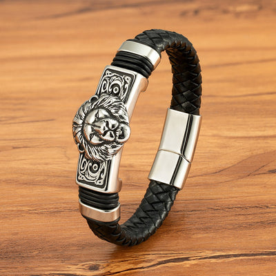 Pulsera Magnética de Cuero Genuino para Hombre - Acero Inoxidable Resistente - Image 7