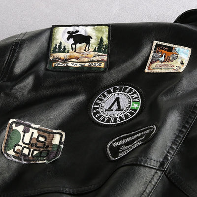 Chaqueta de Cuero Biker Oversized Estilo Urbano Europeo y Americano - Image 4