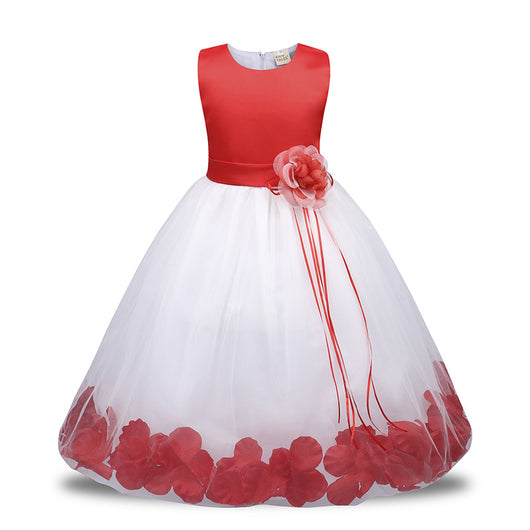 Vestido de Princesa Infantil con Malla Floral - Image 12