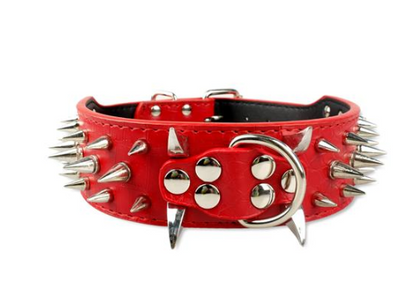 Collar de Cuero para Perro Grande con Púas Negras - Image 7