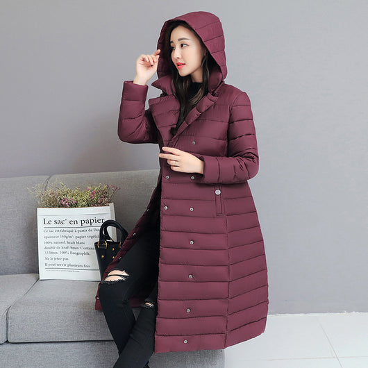 Abrigo Acolchado Mujer Largo con Capucha - Chaqueta Térmica Impermeable - Image 9