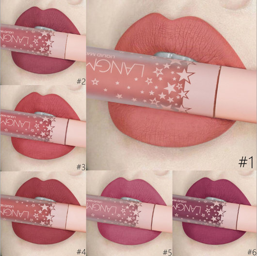 Set de Labiales Mate Aterciopelados Resistentes al Agua de Larga Duración - Image 3
