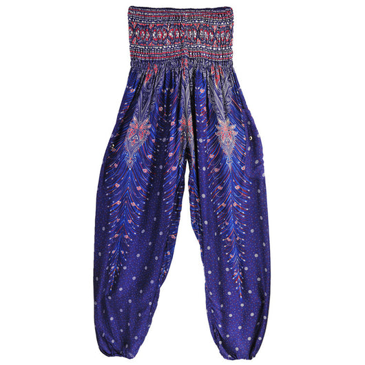 Pantalones Harem Estampados Digitales con Cintura Elástica Suelta - Image 29