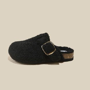 Pantuflas de Invierno Retro con Plataforma - Comodidad de Terciopelo y Lana
