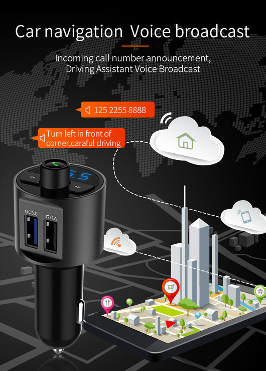 Transmisor FM Bluetooth con Carga Rápida para Auto BT56 - Image 15