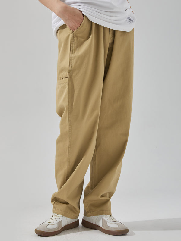 Pantalones Rectos Clásicos para Hombre con Cinturón Integrado
