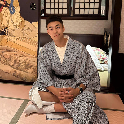 Yukata Japonés de Verano para Hombre - Ropa de Descanso Tradicional - Image 20