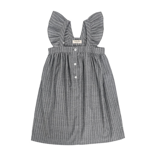 Vestido de Playa Niña con Volantes y Mangas Aleteo a Rayas - Image 9