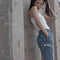 Minifalda Denim con Dobles Bolsillos y Cierre