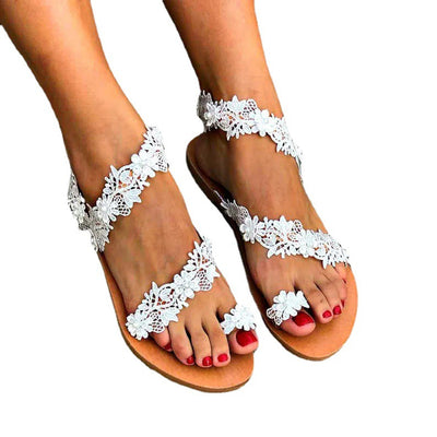 Zapatos Planos Mujer Talla Grande con Flores de Cristales - Image 4