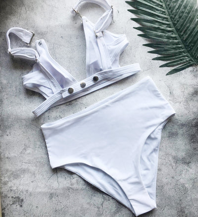 Bikini Sexy de Color Sólido para Mujer - Image 4