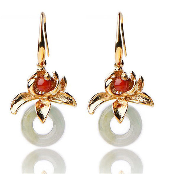 Aretes de Jade Paz y Serenidad