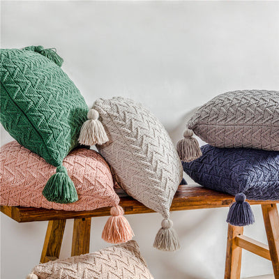 Funda de Almohada Acolchada en Chenilla