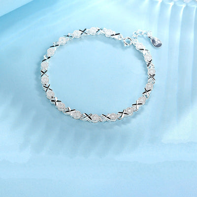 Pulsera de Plata Esterlina con Zirconia Cúbica - Diseño Geométrico para Mujer - Image 5
