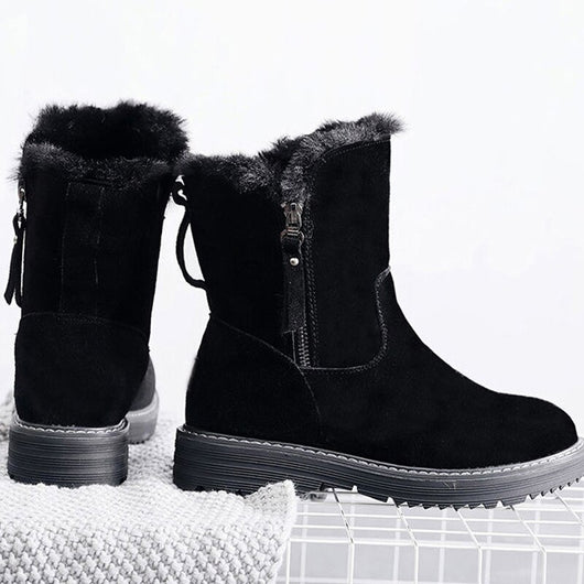 Botas de Nieve Tipo Tubo Medio en Terciopelo - Versátiles para Cualquier Estilo - Image 3