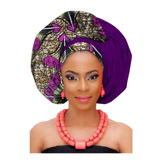 Turbante de Algodón con Estampado Africano - Image 9