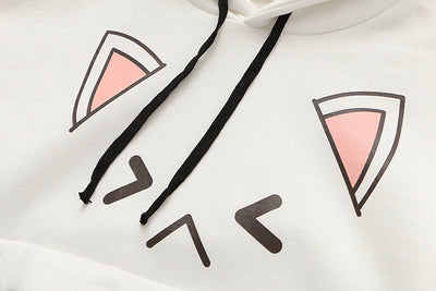 Sudadera Universitaria Gato Cartoon con Capucha y Forro de Terciopelo - Image 14