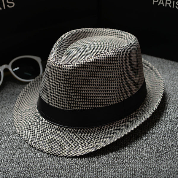 Gorra de Cuadros Houndstooth Clásica para Hombre - Estilo Europeo y Americano