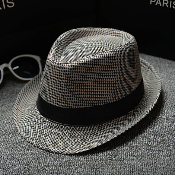 Boina Xadrez Houndstooth Clássica Masculina - Estilo Europeu e Americano
