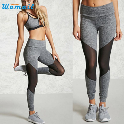 Leggins Deportivos Yoga con Diseño Mesh y Patchwork - Image 3