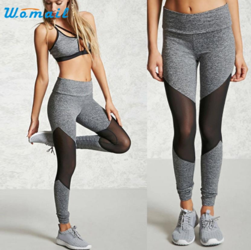 Leggins Deportivos Yoga con Diseño Mesh y Patchwork - Image 3