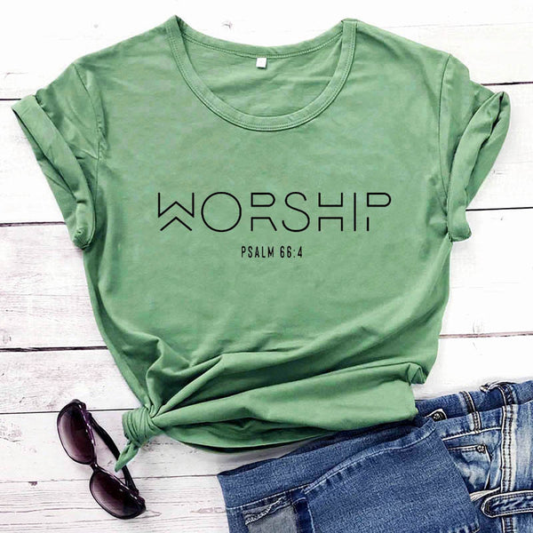 Camiseta Cristiana de Algodón para Mujer - Playera de Fe y Adoración