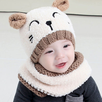 Gorro y Bufanda de Lana para Bebé