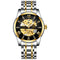 Men's Automatic Mechanical Watch with Hollow Dial and Water Resistance