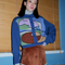 Cardigan Suelto Corto Lana Estilo Impresionista Picasso Retro
