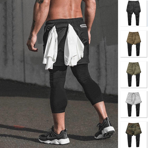 Shorts Deportivos para Correr Hombre Doble Capa Secado Rápido