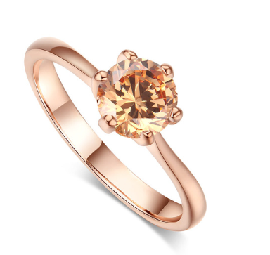 Anillo de Oro Rosado con Circonita Brillante - Image 26