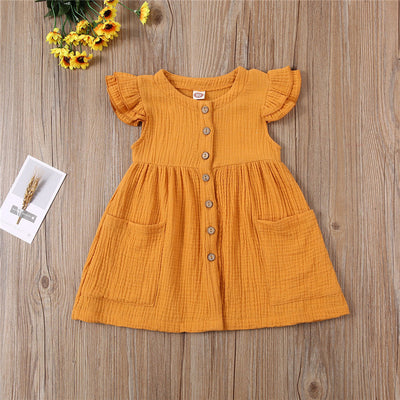 Vestido de Algodón Manga Corta para Niñas - Image 13