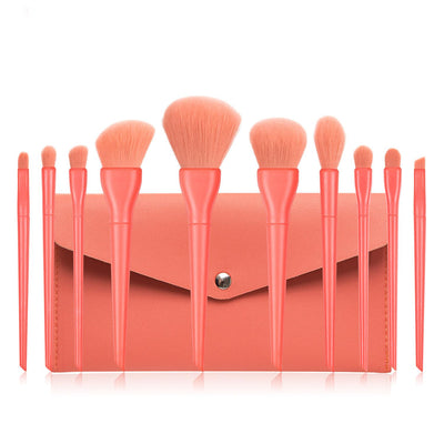 Set de 10 Brochas de Maquillaje Colores Pastel con Cerdas Suaves - Image 10