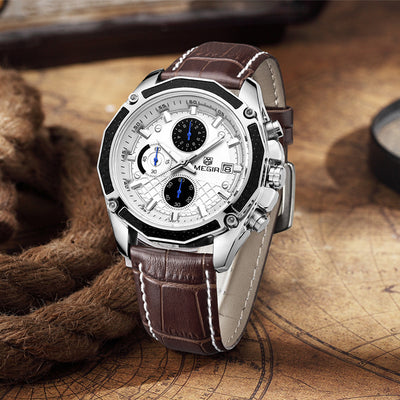 Reloj de Cuero Multifuncional para Hombre - Image 3