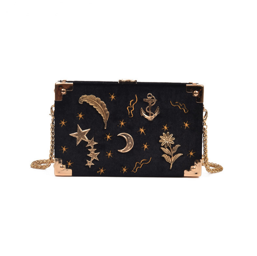Bolso Bandolera Cuadrado con Bordado de Estrellas - Image 8