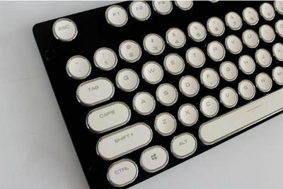 Teclado Mecánico Steampunk con Diseño de Máquina de Escribir - Image 2