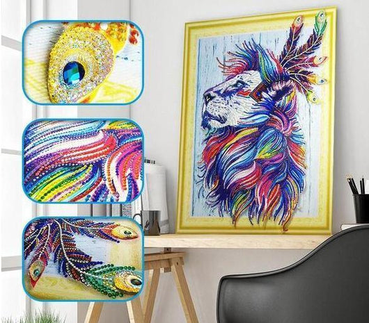 Pintura de Diamantes Forma Especial - El León - Image 2