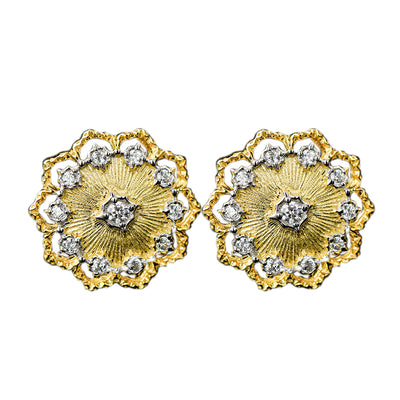 Aretes de Girasol Corte Antiguo - Image 12