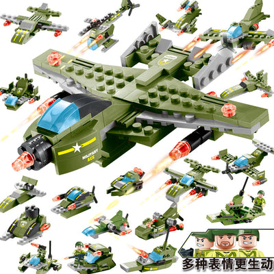 Bloques de Construcción Portaaviones Militar Policía para Niños - Image 20