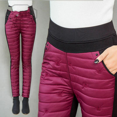 Pantalones de Algodón Acolchado Cintura Alta para Mujer - Image 6
